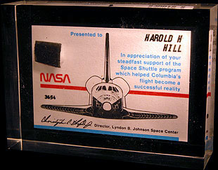 STS-1 Thermal Protection Tile Segment