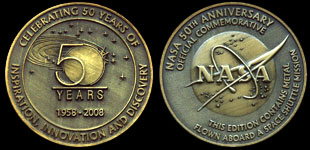 MEDAL 50th ANNIVERSARY OF APOLLO 11 N620    NASA  SPACE  COIN 