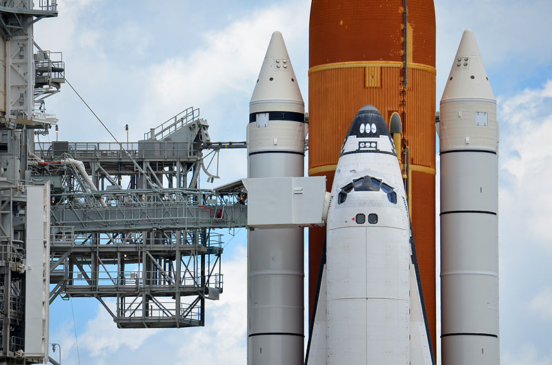 Endeavour revealed on launch pad for final flight