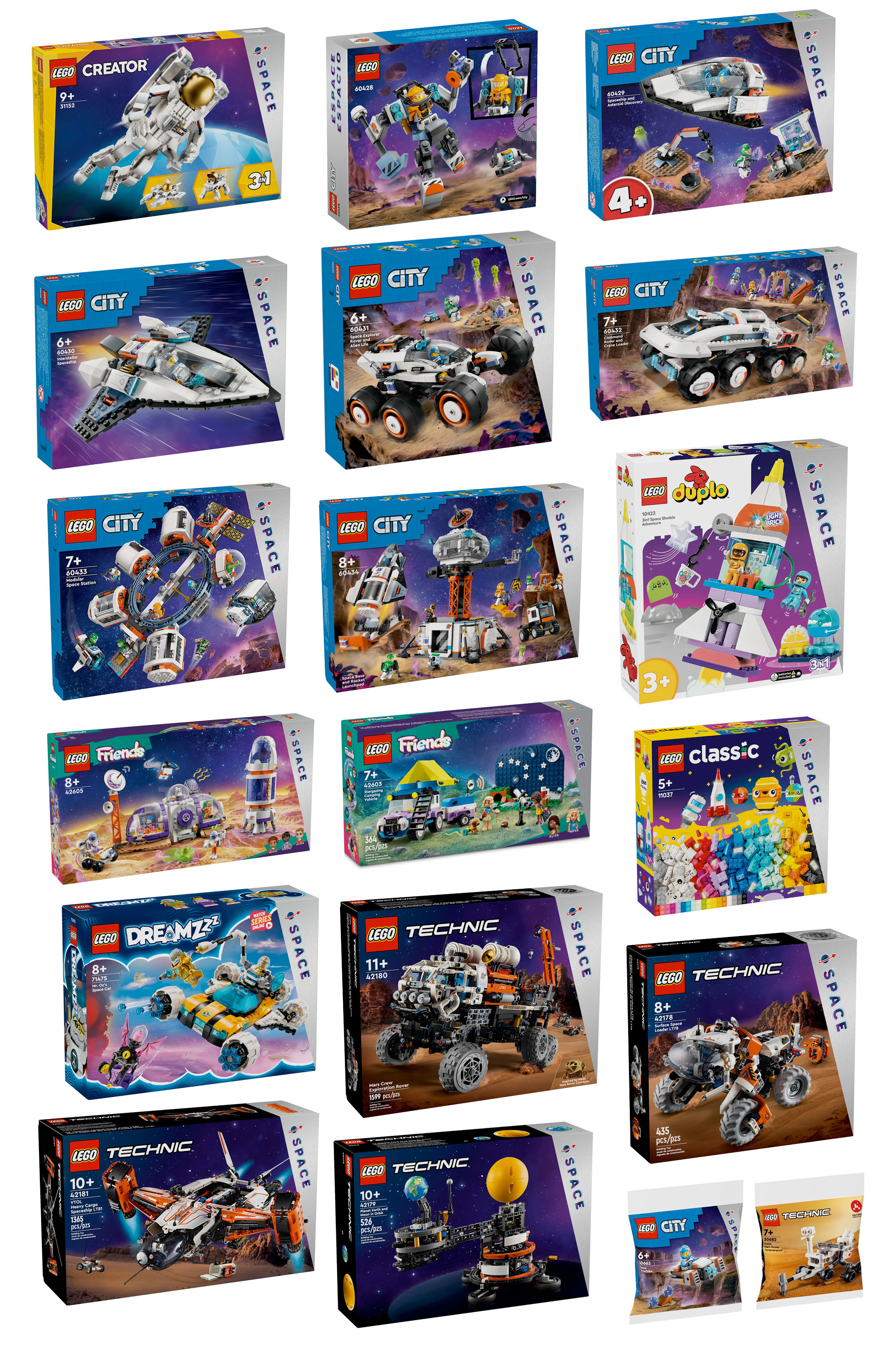 New year, new LEGO 'Space' sets: Mars bases, rockets and rovers span themes