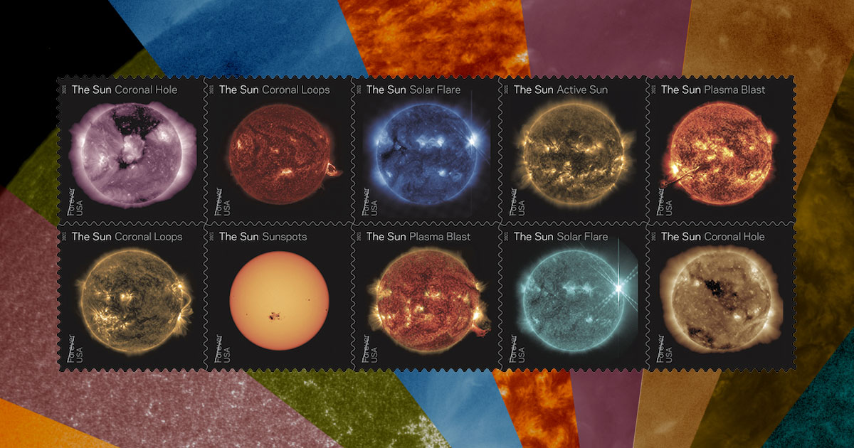'Sun Science' postage stamps will feature NASA solar