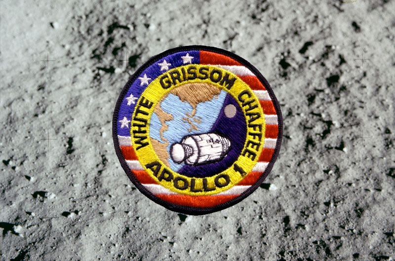 APOLLO 1 MISSION OFFICIAL NASA EDITION WHITE GRISSOM CHAFFEE EMBROIDERED PATCH 