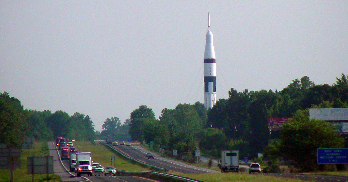 Saturn IB rocket no longer safe to keep standing at Alabama rest stop collectSPACE