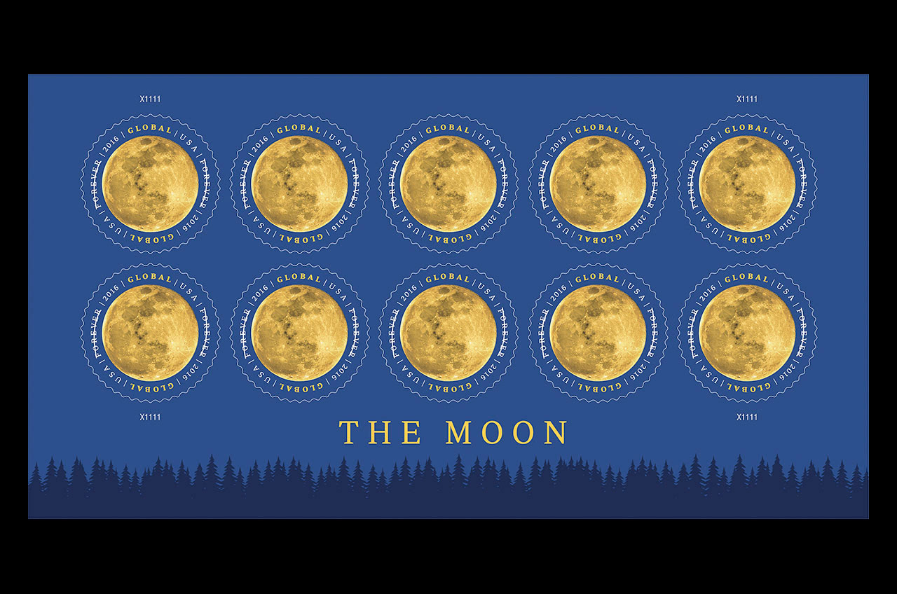 Moon mail: Earth's moon rises on new US postage stamp