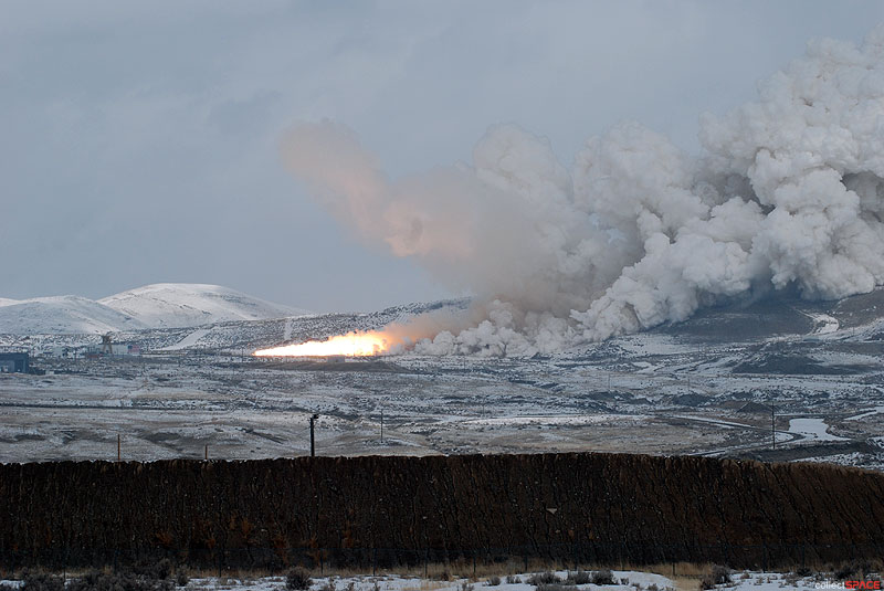 One last blast: Final firing for space shuttle solid rocket ground tests