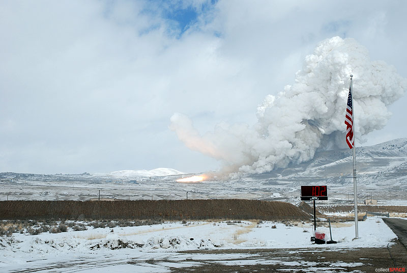 One last blast: Final firing for space shuttle solid rocket ground tests