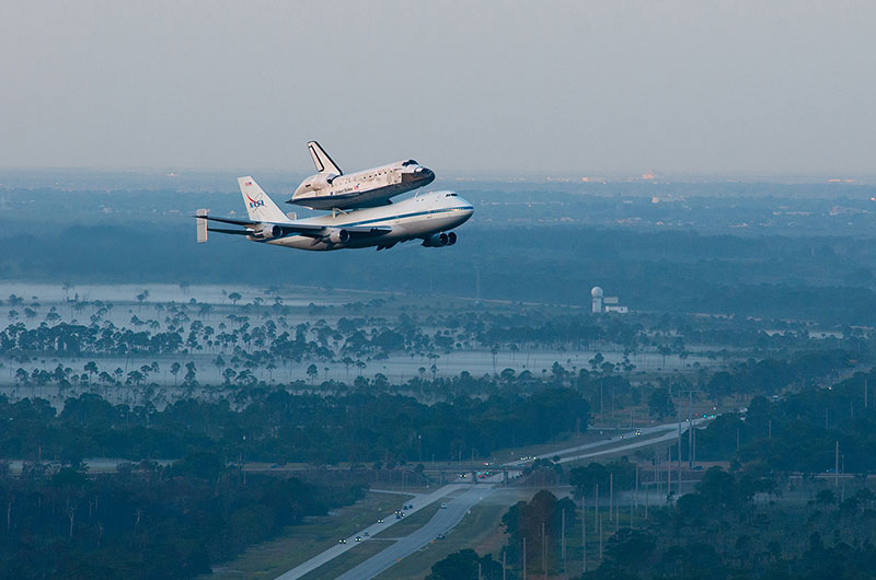 Space shuttle Discovery lands in Washington for Smithsonian display