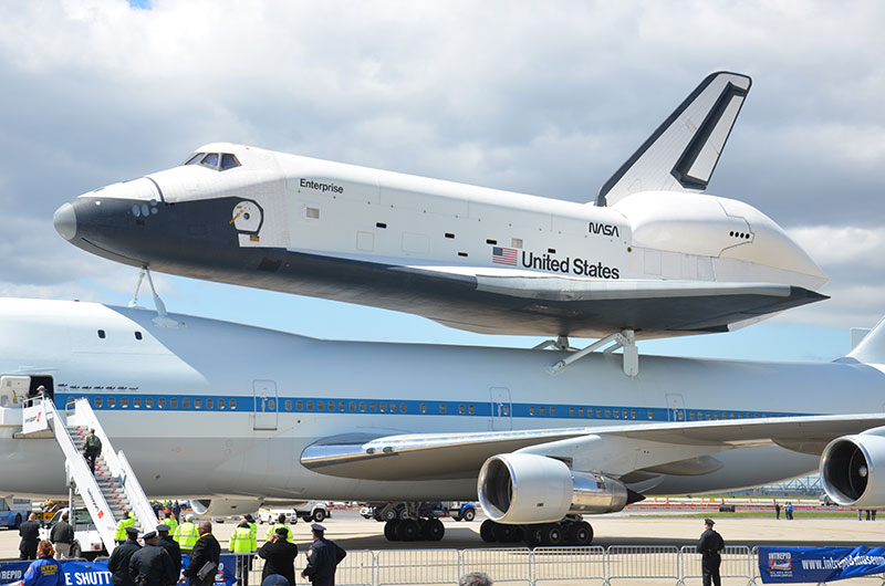 Space shuttle Enterprise lands in New York for museum display