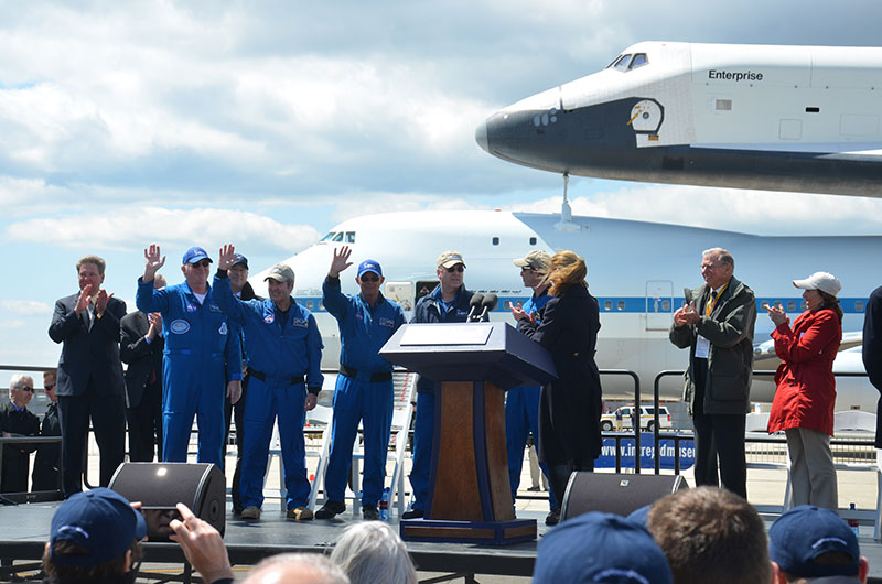 Space shuttle Enterprise lands in New York for museum display