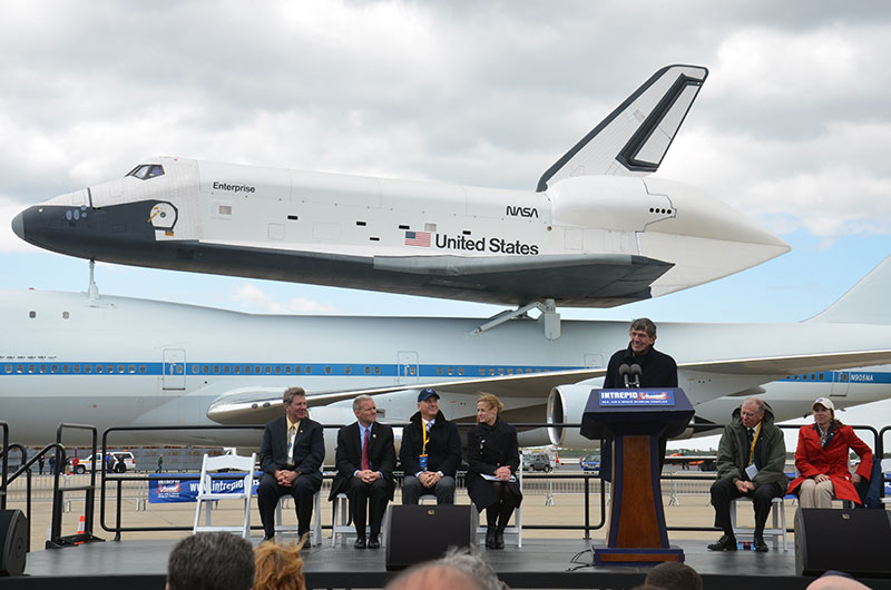 Space shuttle Enterprise lands in New York for museum display