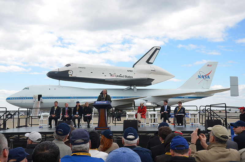 Space shuttle Enterprise lands in New York for museum display