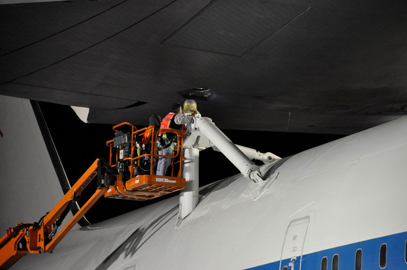 Space shuttle Enterprise hoisted off jumbo jet in New York