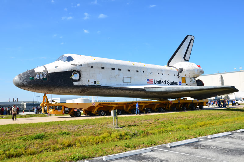 Atlantis departs hangar for final space shuttle flight