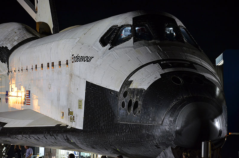 Post-last-landing walkaround of space shuttle Endeavour