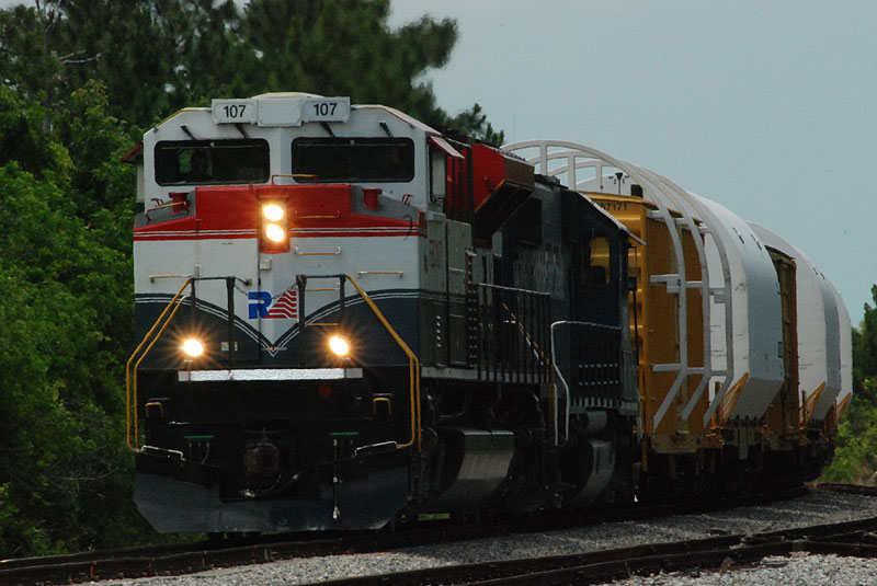 Final shuttle booster segments arrive by train