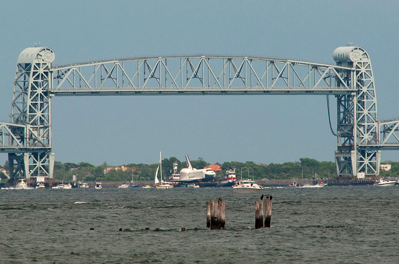 Space shuttle at sea: Enterprise sails for NYC's Intrepid, via New Jersey