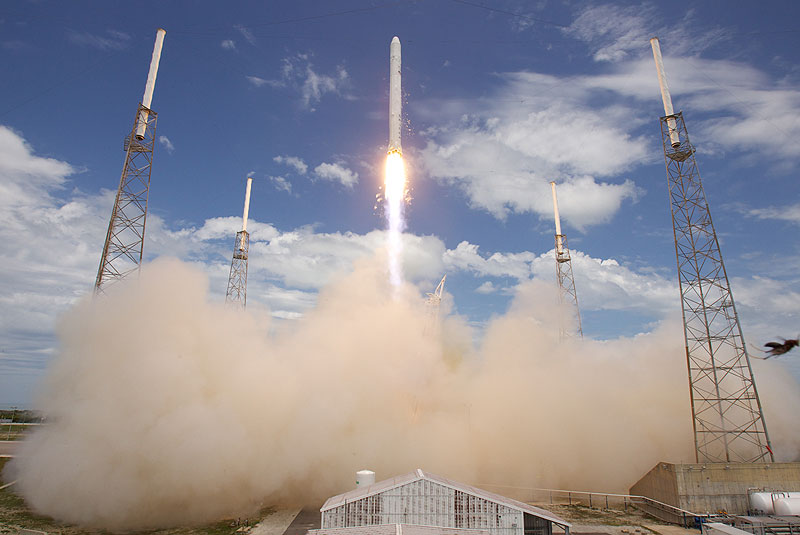 Inaugural SpaceX Falcon 9 soars into orbit