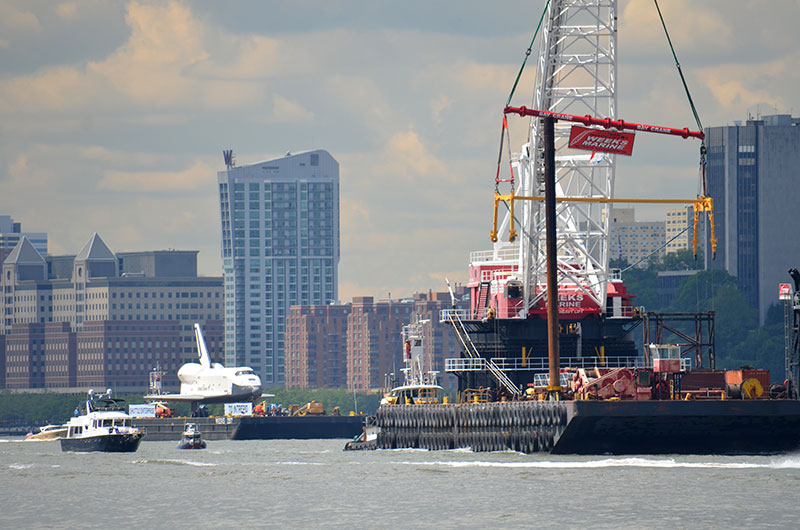 Space shuttle at sea: Enterprise sails for NYC's Intrepid, via New Jersey