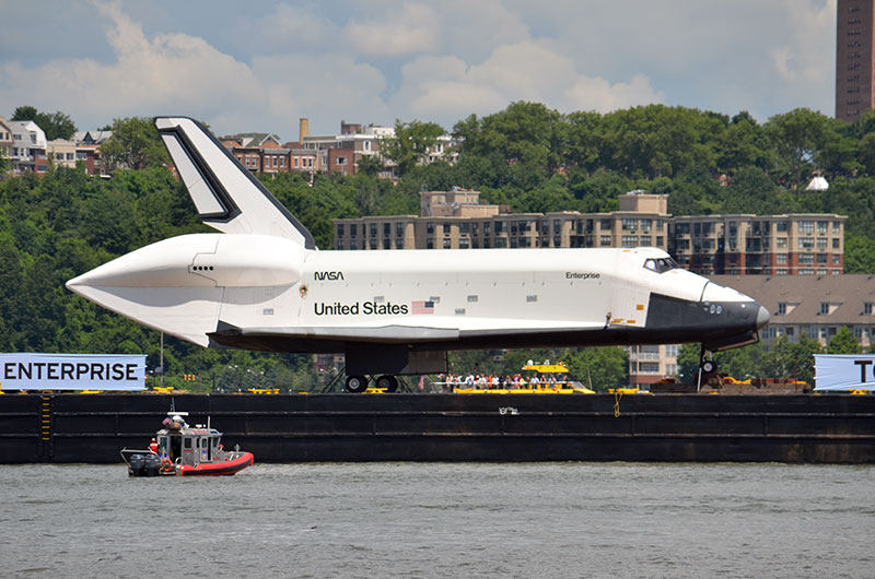 Space shuttle at sea: Enterprise sails for NYC's Intrepid, via New Jersey