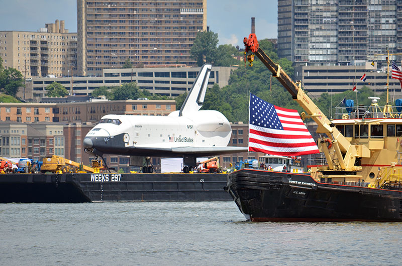 Space shuttle at sea: Enterprise sails for NYC's Intrepid, via New Jersey