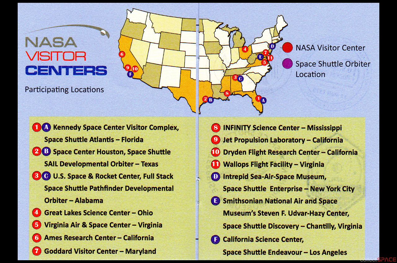 nasa centers map with cities