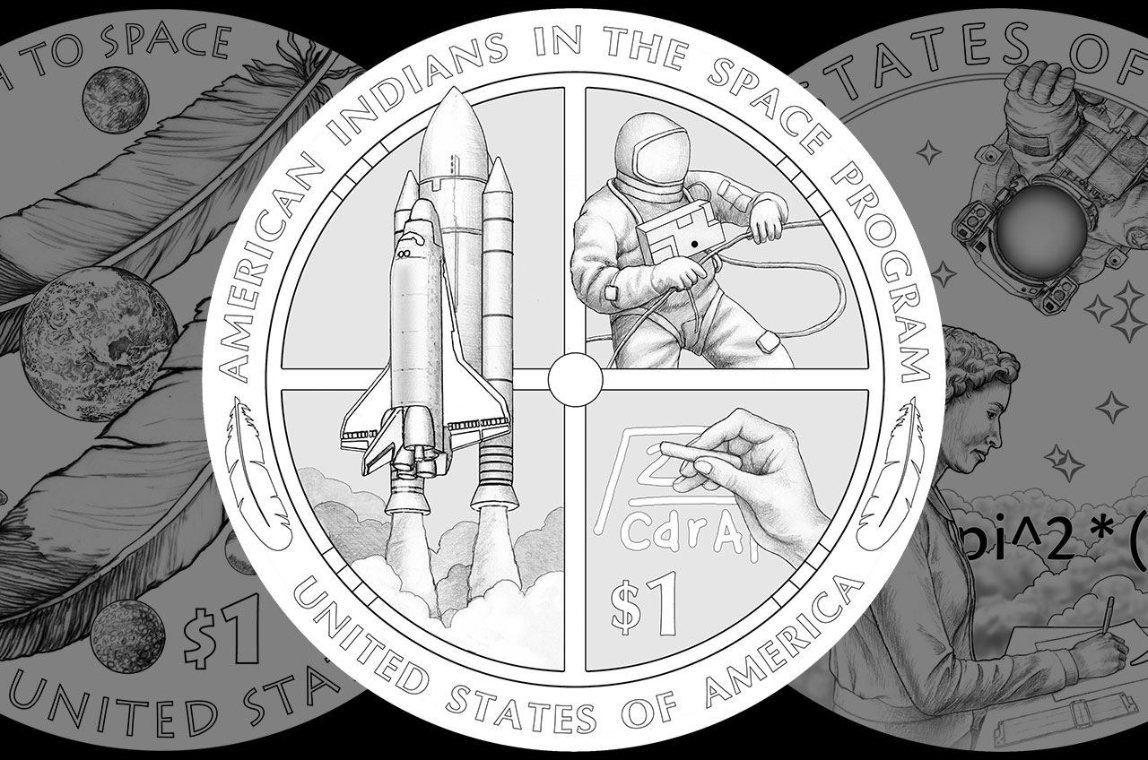 2019 P D S 3-Coin-Set Native American Indians In The Space Program Dollar+Proof 