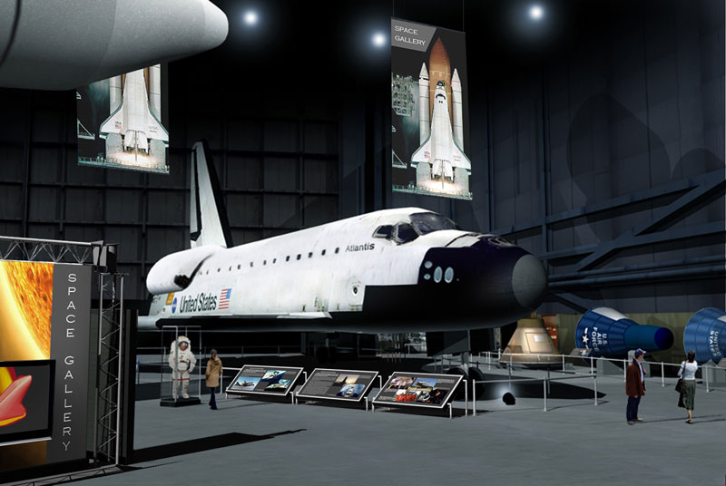 How to display a retired space shuttle orbiter