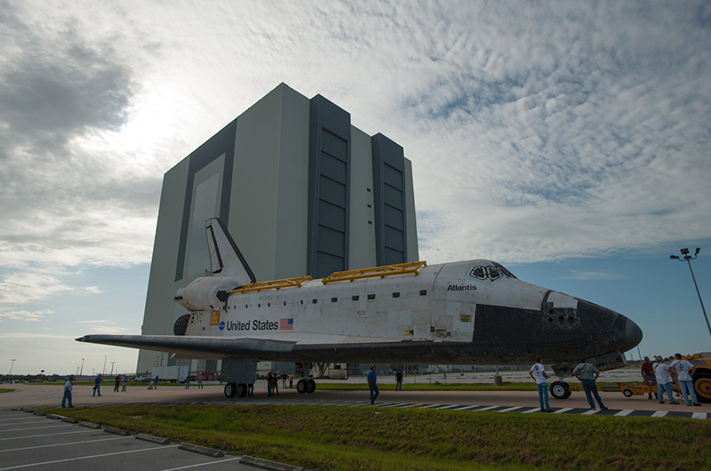 Trading places, space shuttles meet nose-to-nose for a final time