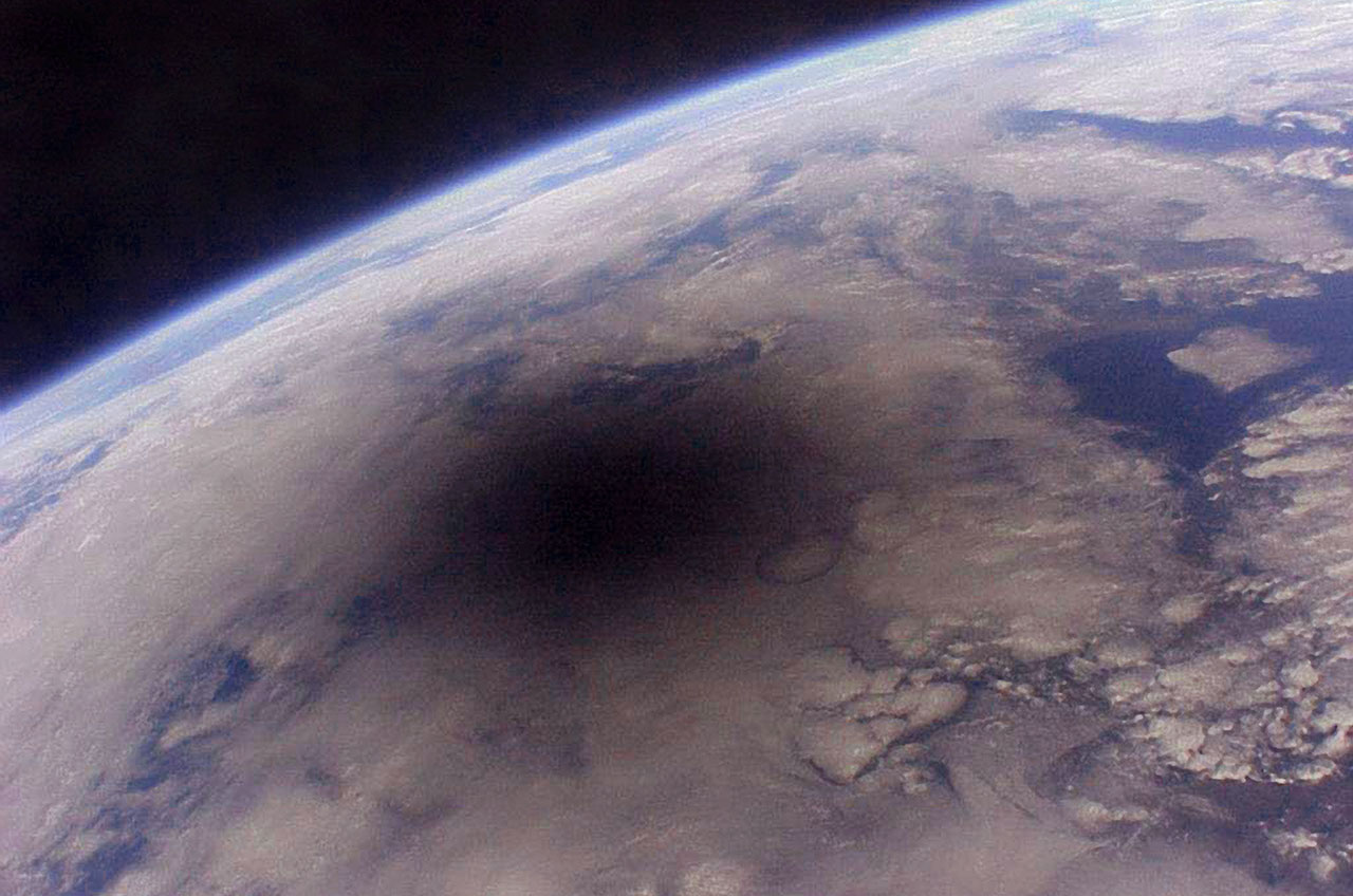 lunar eclipse from space