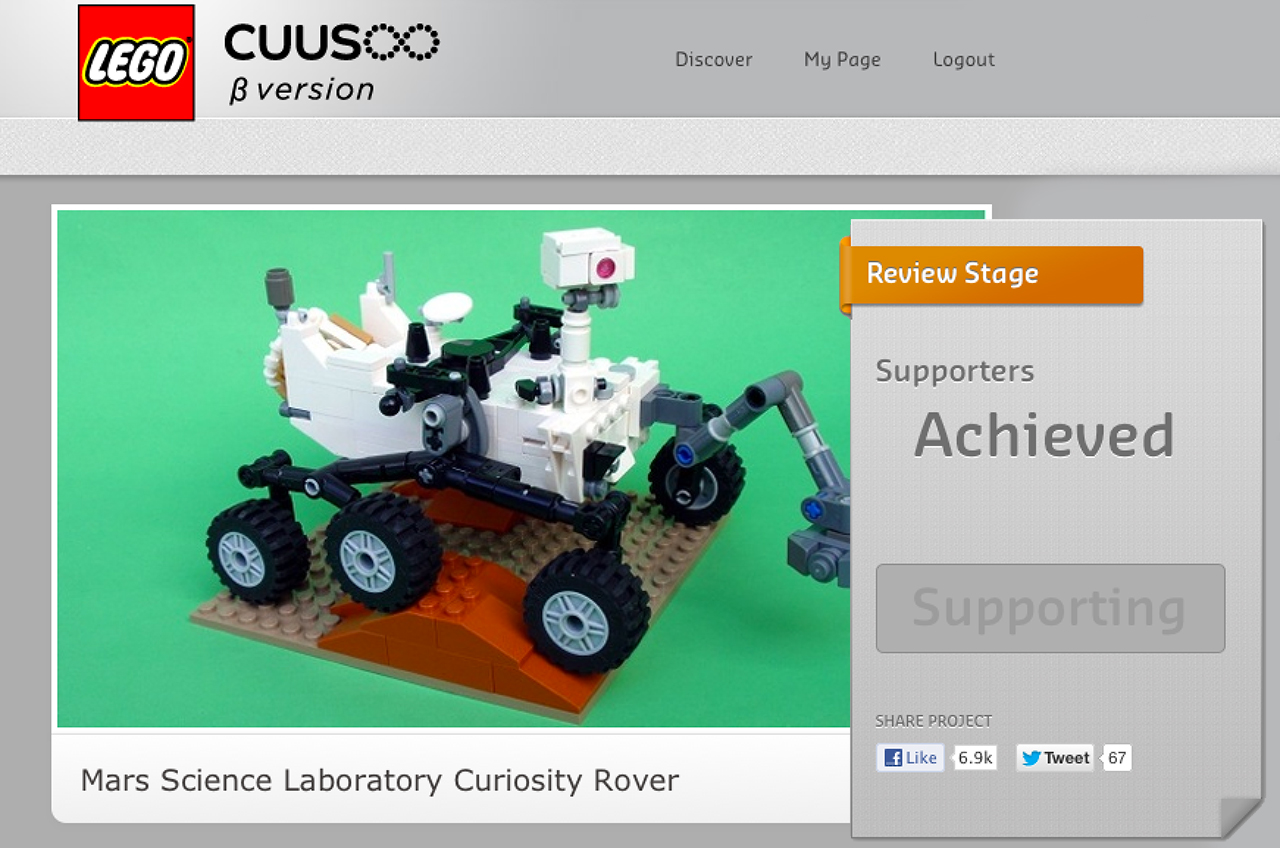 lego mars curiosity rover