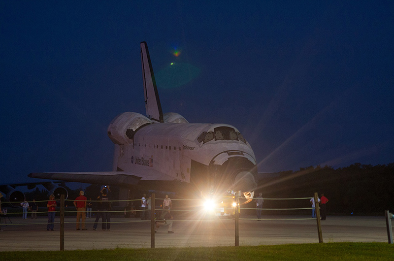Space shuttle Endeavour mounted on 747 jet for final flight to L.A.