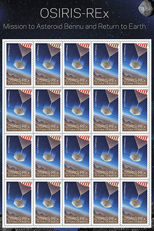 NASA asteroid sample return mission to land on U.S. postage stamp