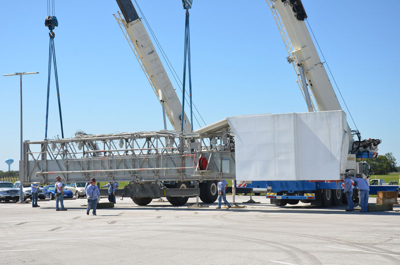 Historic space shuttle launch pad parts arrive in Houston