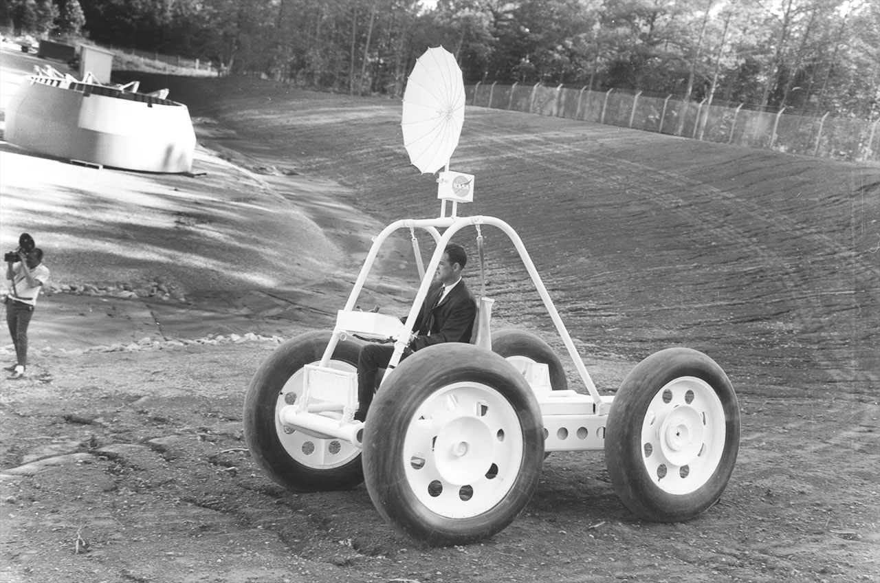 moon buggy on the moon