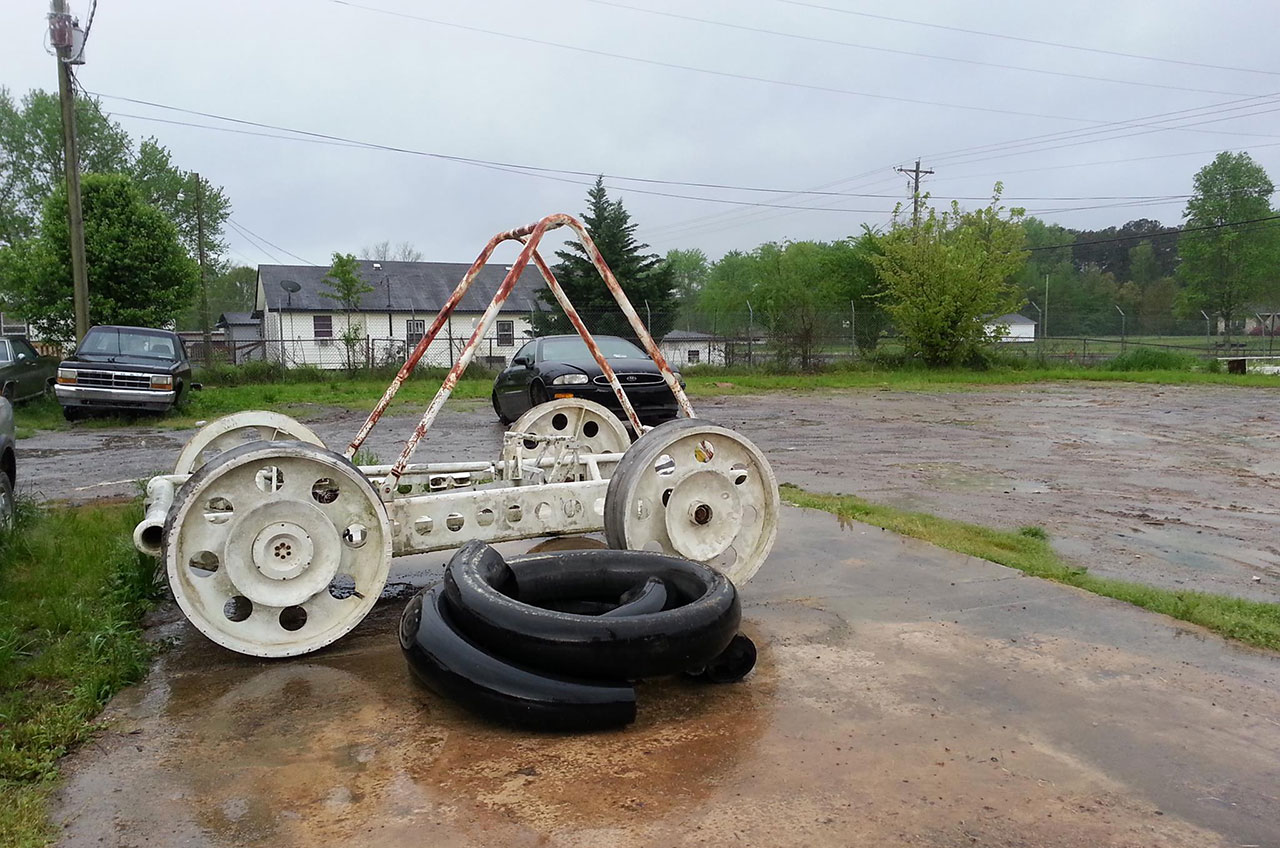 moon buggy on the moon