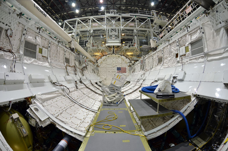 Rare, last look inside space shuttle Atlantis