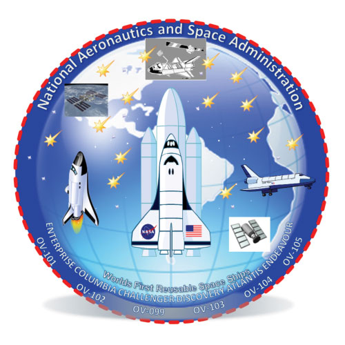 Space Shuttle Commemorative Patch Entry