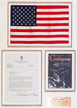 Gemini 4 Flown Silk Flag