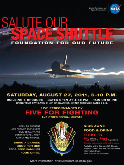 8/27: "Salute Our Space Shuttle" at NASA JSC - collectSPACE: Messages