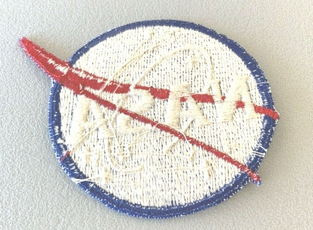 Vintage Rare NASA Meatball Vector Patch Blue Twill and White Border  2.5" dia 