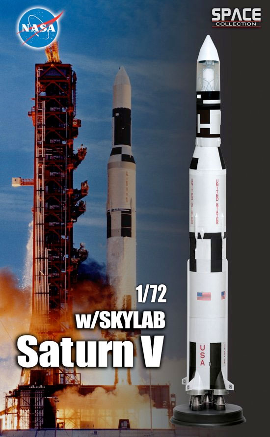 Dragon 500711021-1:72 Saturn V mit Skylab Plastikbausatz
