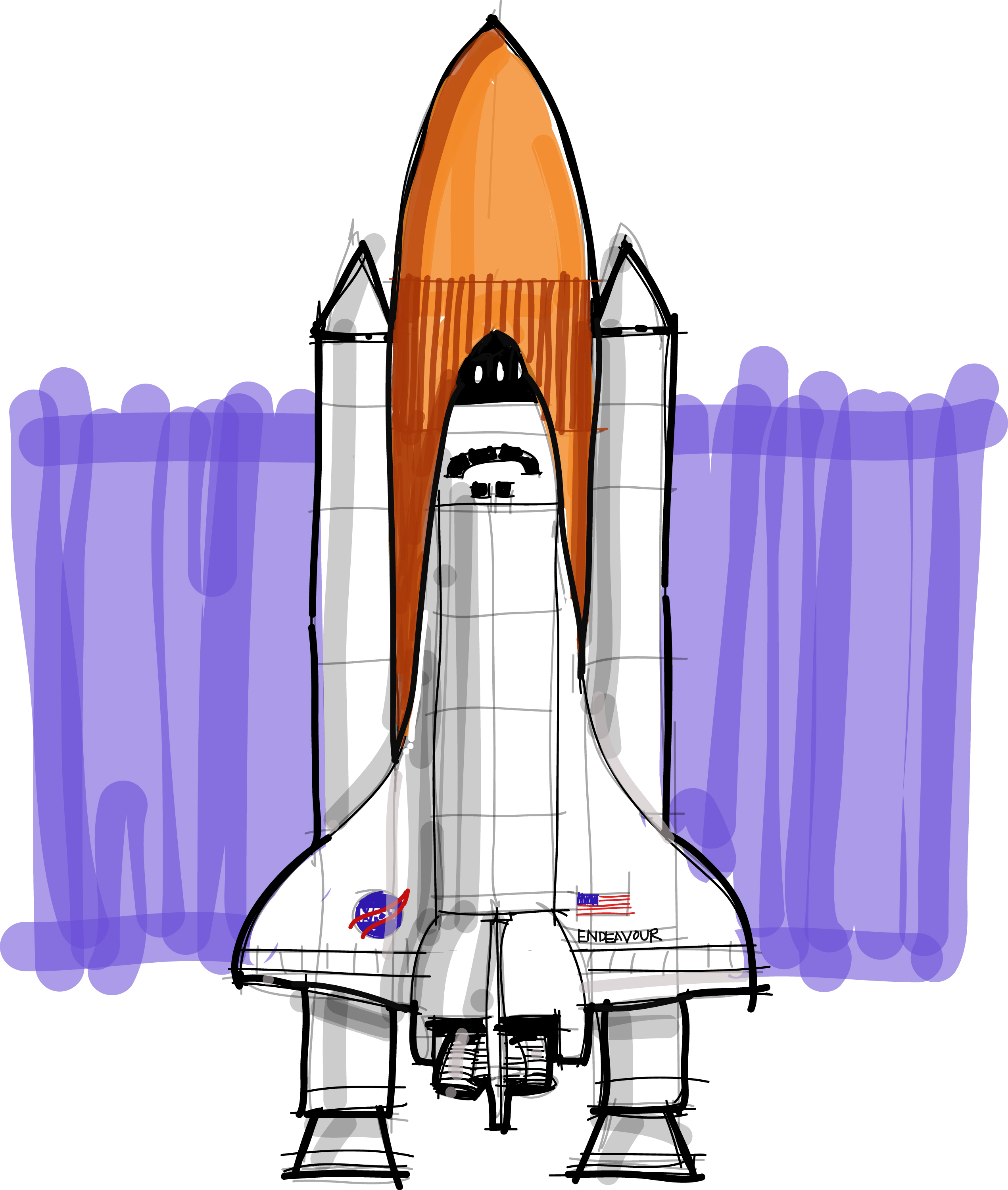 Shoo Rayner: How to draw the Space Shuttle - collectSPACE: Messages