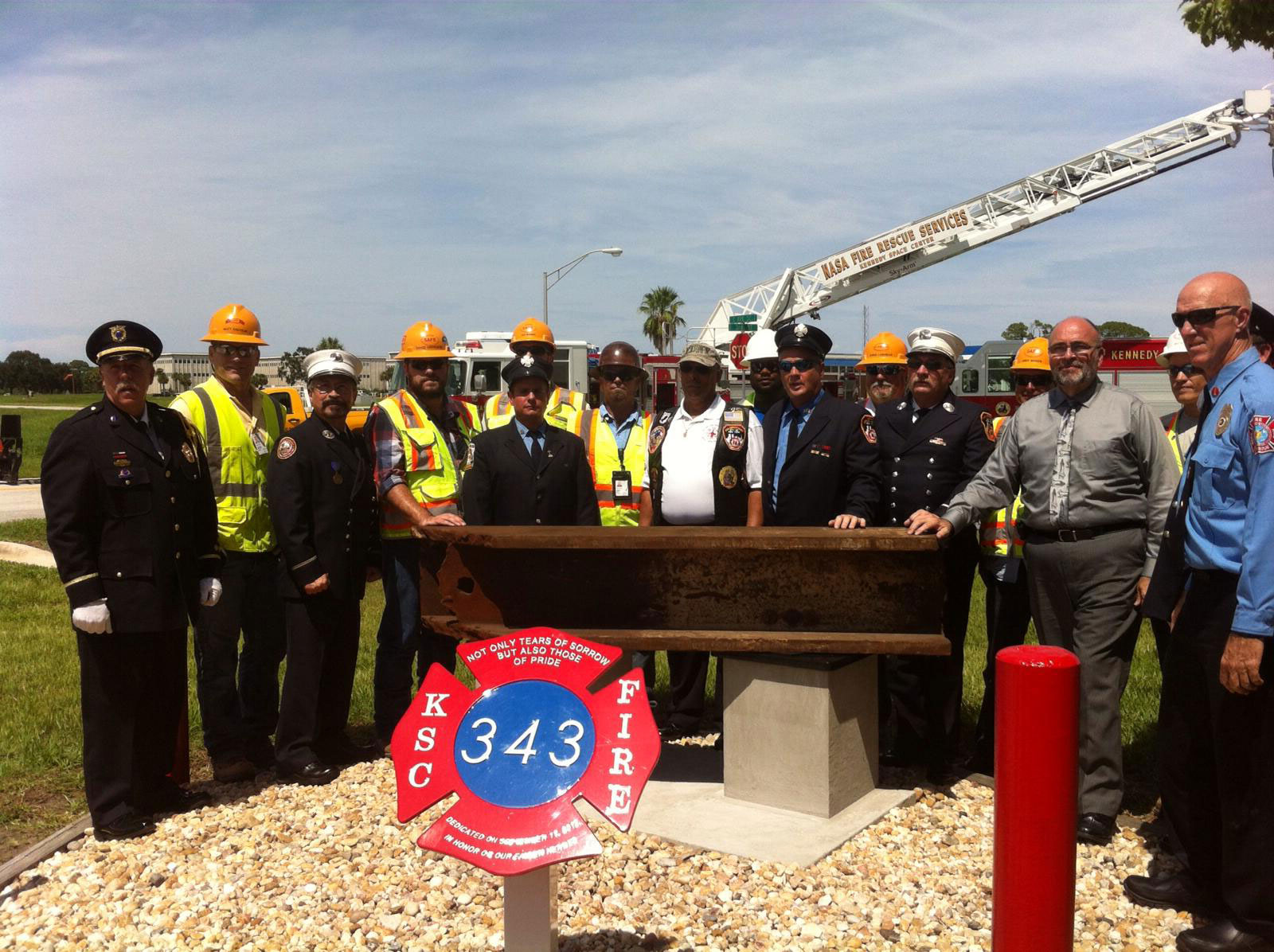 Kennedy Space Center Fire Station 1 WTC beam collectSPACE Messages