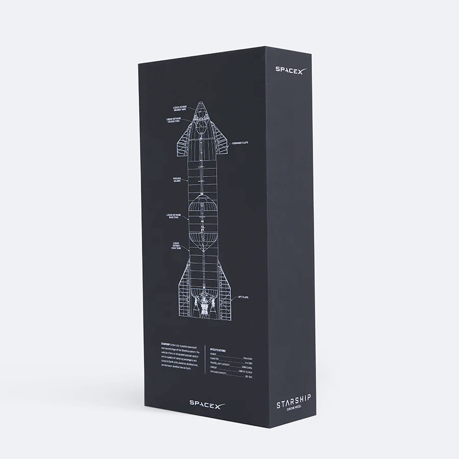 即時 完売 激レア SPACEX STARSHIP CHROME MODEL