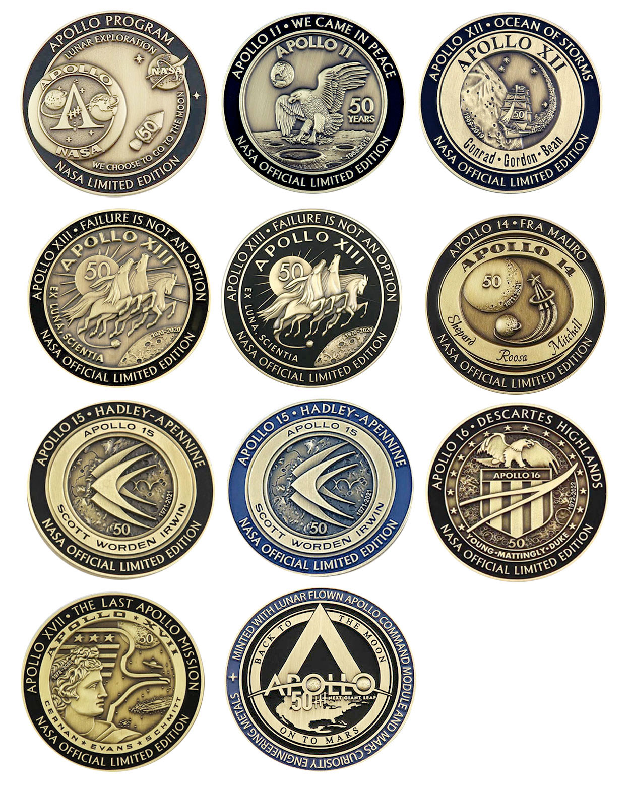 NASA Apollo 50th anniversary medallions - collectSPACE: Messages