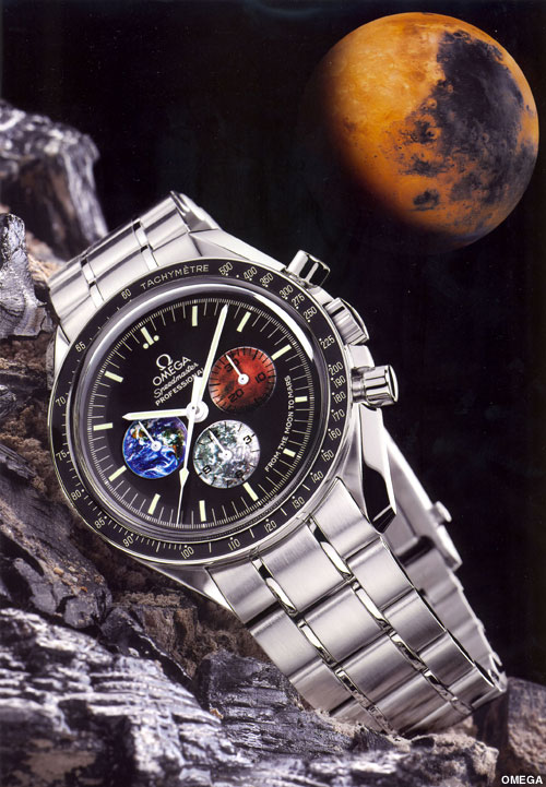 omega watch with moon rock