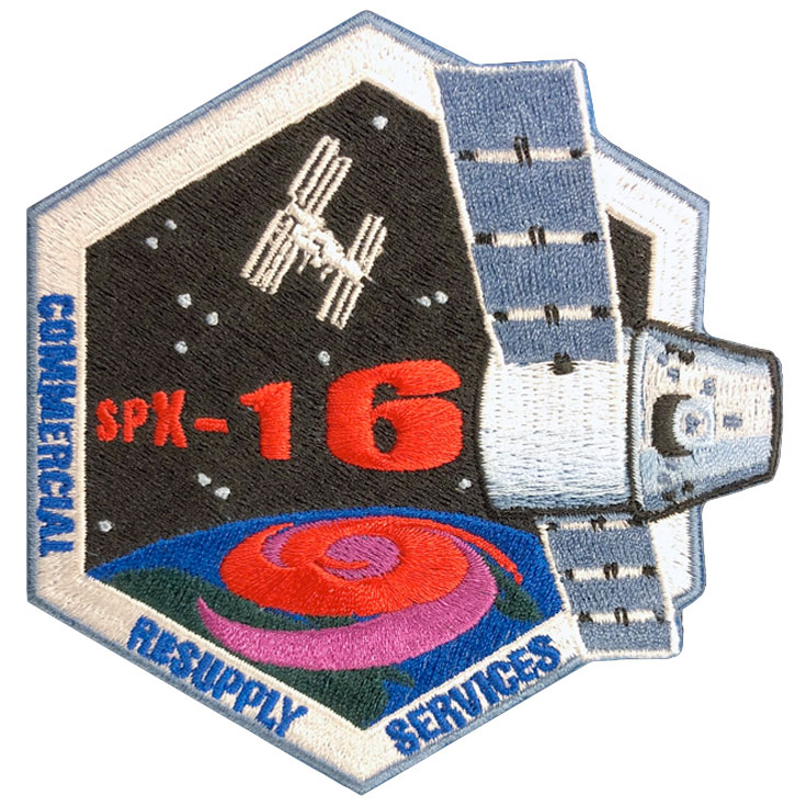 CRS SpaceX 9 Embroidered Patch 10cm Dia