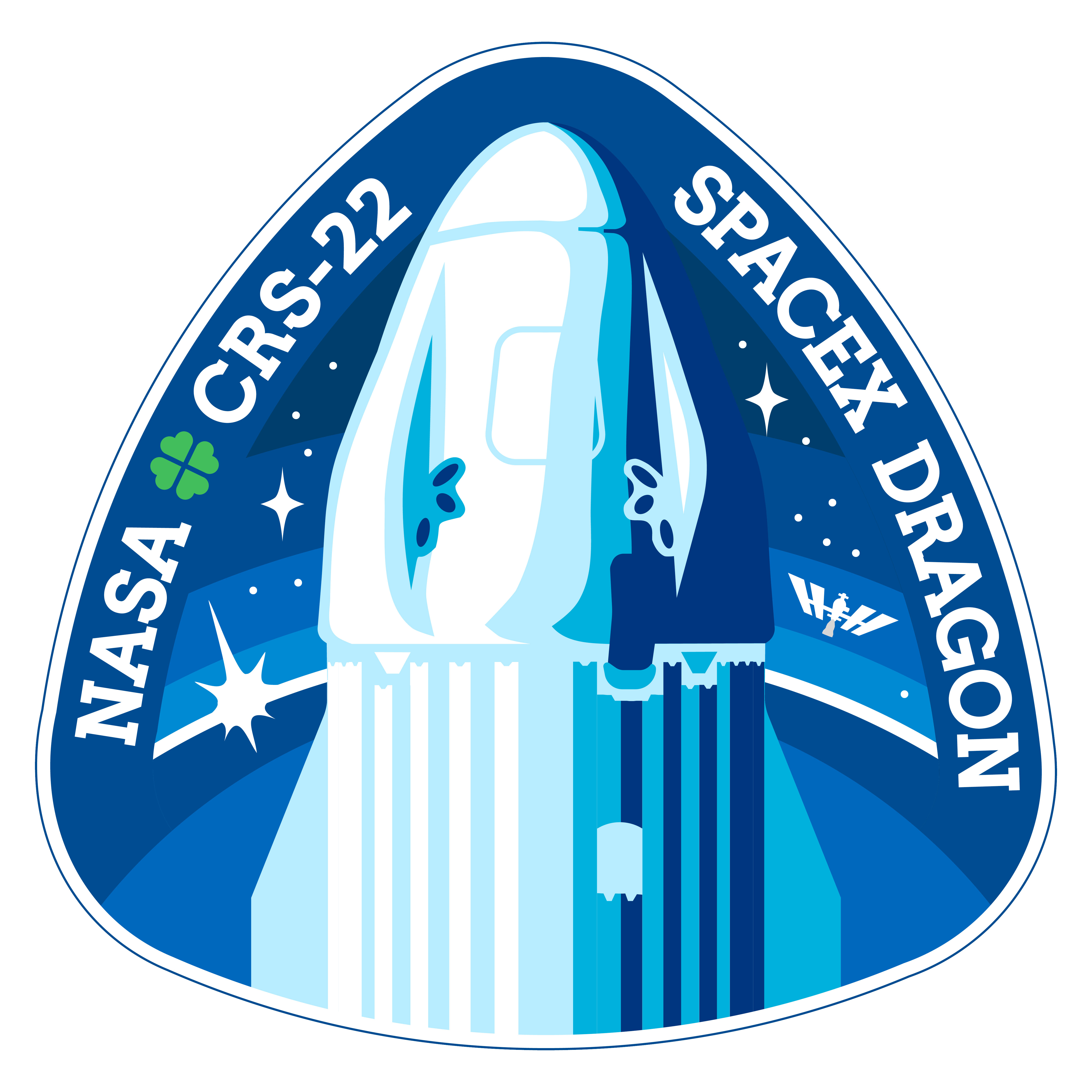 CRS SpaceX 22 Embroidered Patch 10cm x 10cm 