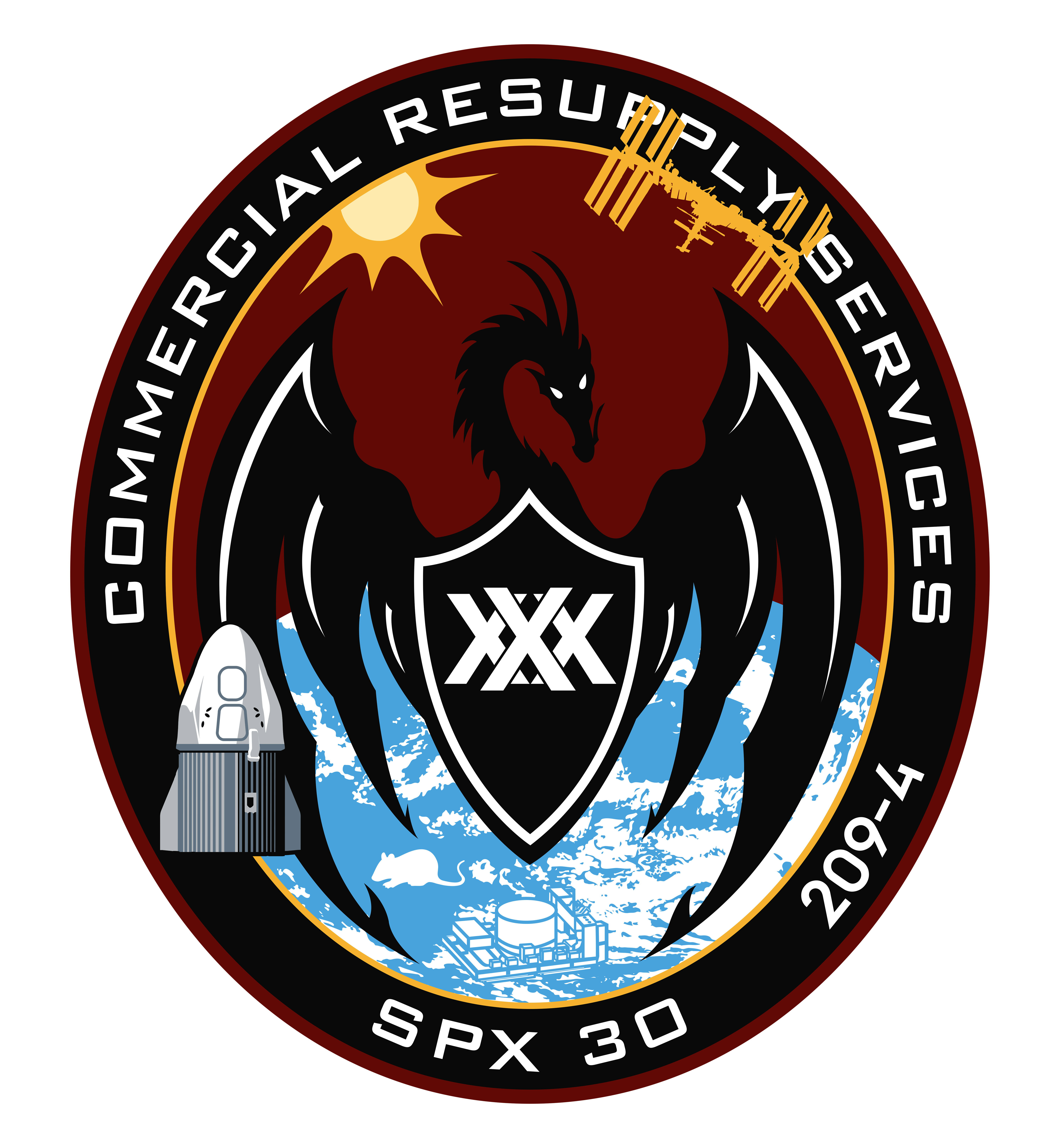 SpaceX CRS-30 patch: ISS resupply flight - collectSPACE: Messages