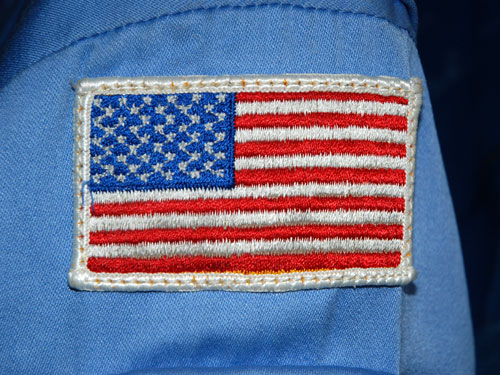 USA and NASA Flags Patch